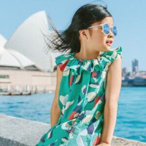 Tea Evie Floral Ruffle Neck Dress